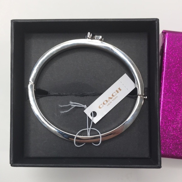 New COACH Silver Shooting Star Bangle Bracelet - Picture 6 of 9